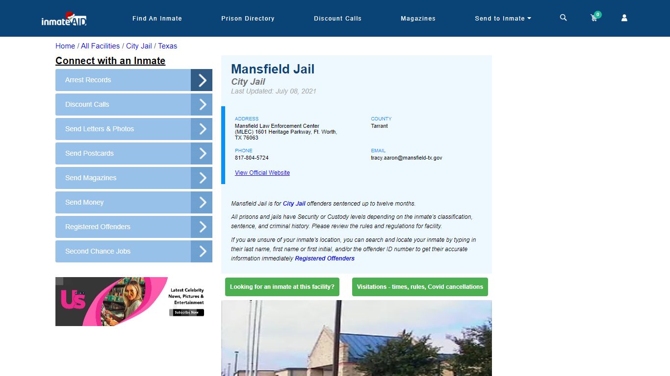 Mansfield Jail | Inmate Locator